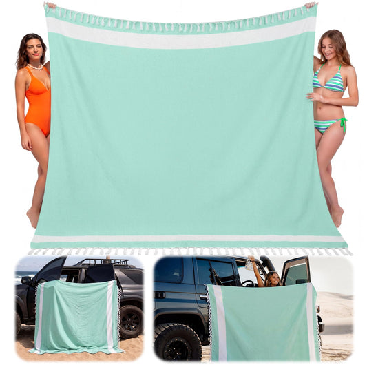 1 Pcs 82 x 88 Inch Extra Large Magnetic Beach Towel Oversized Turkish Blanket Cotton XXL Sandproof Towels Huge Big Giant Throw Quilt Blankets for Adult Picnic Camping Travel Pool (Pink)